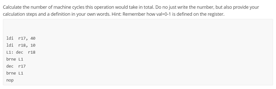 Solved Calculate the number of machine cycles this operation | Chegg.com