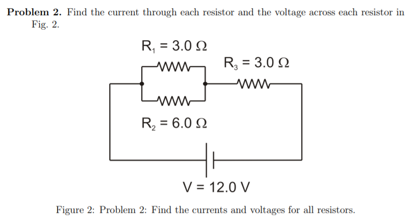 Solved Find The Current Through Each Resistor And The 0783