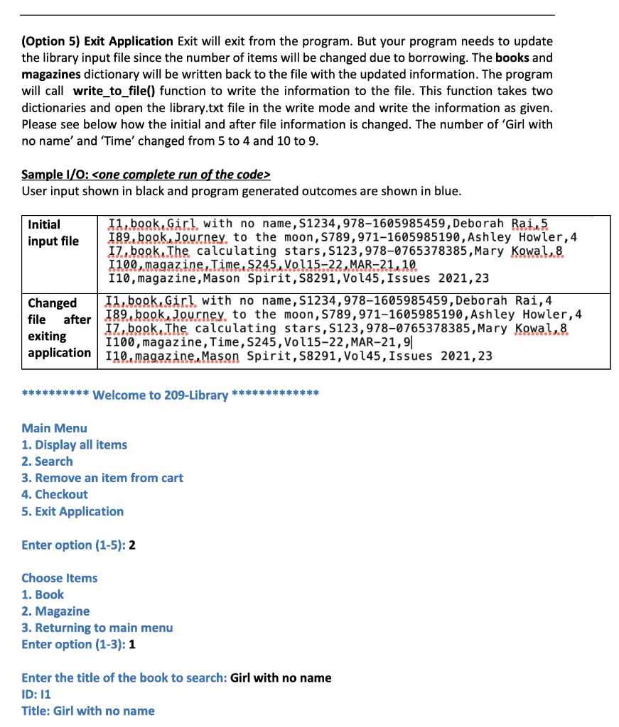Solved Input file: The program starts with reading in all | Chegg.com
