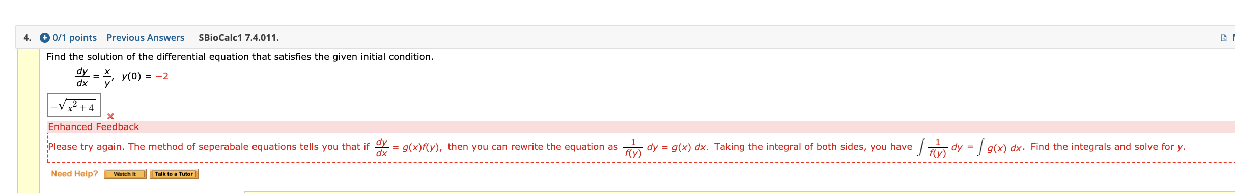 Solved I feel like i did this right I am not sure why I am | Chegg.com