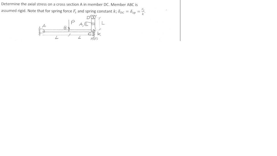 Solved Determine the axial stress on a cross section A in | Chegg.com
