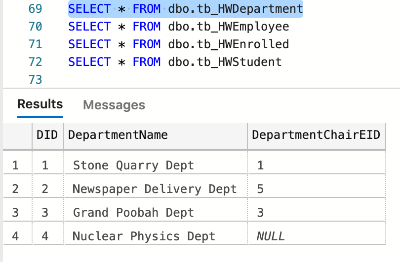 Solved USE SQL to do the following: 1.List all student names | Chegg.com