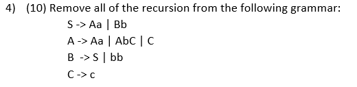 Solved 4) (10) Remove All Of The Recursion From The | Chegg.com