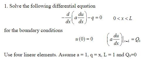 Solved 1. Solve the following differential equation 1 dl du) | Chegg.com