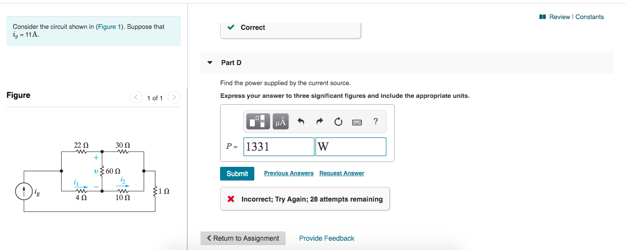 Solved Review Constants Consider The Circuit Shown In Chegg Com