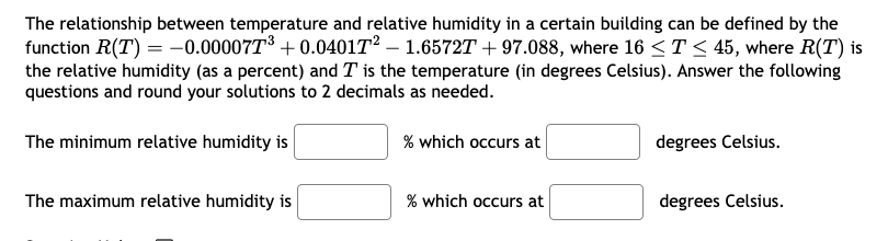 Solved The relationship between temperature and relative | Chegg.com