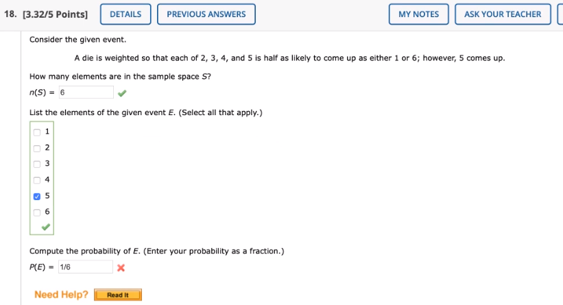 Solved 18. (3.32/5 Points) DETAILS PREVIOUS ANSWERS MY NOTES | Chegg.com