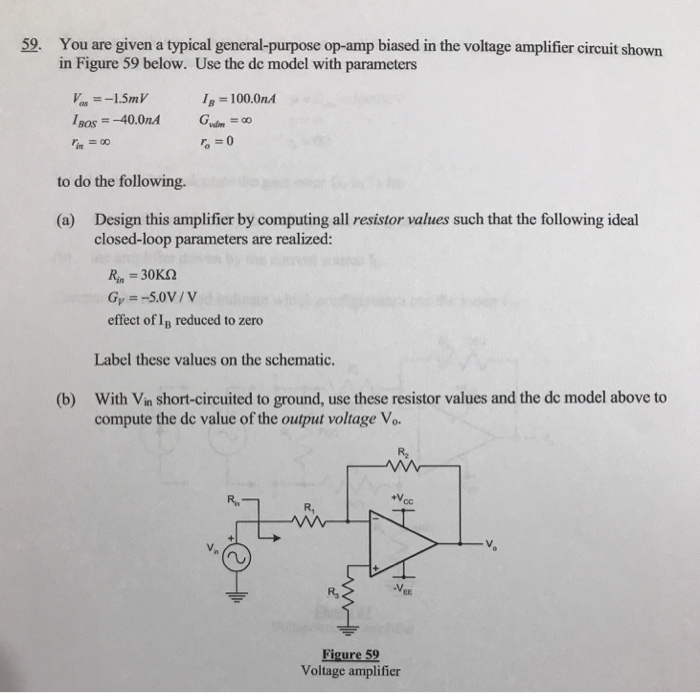 Solved 59. You are given a typical general-purpose op-amp | Chegg.com