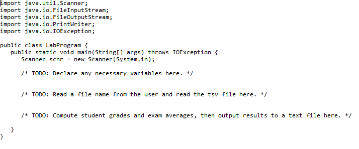Solved Write a program that reads the student information | Chegg.com