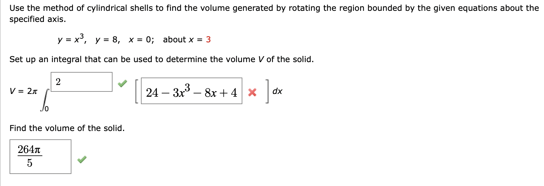 Solved Use The Method Of Cylindrical Shells To Find The | Chegg.com