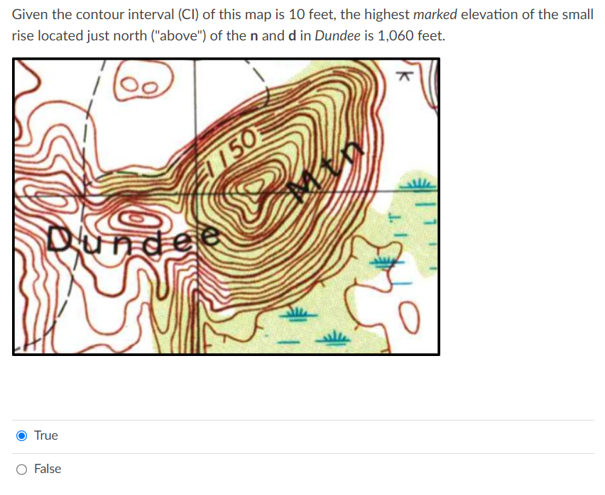 Solved Given The Contour Interval Cl Of This Map Is 10 Chegg Com   Screenshot2023 12 18090001 