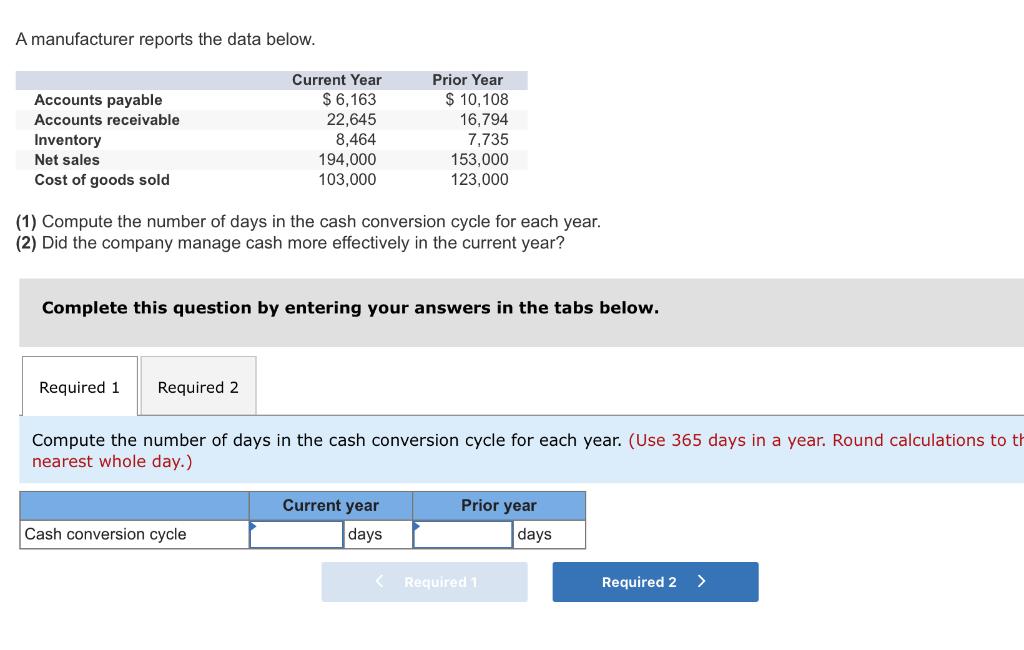 Solved A manufacturer reports the data below. Accounts | Chegg.com