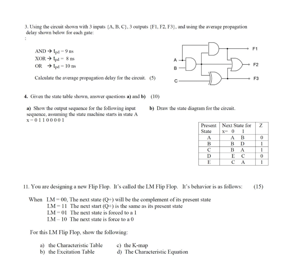 Solved 3. Using the circuit shown with 3 inputs {A, B, C), 3 | Chegg.com