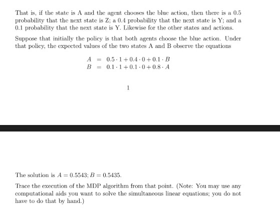 Solved Consider the simple Markov Decision Process shown | Chegg.com