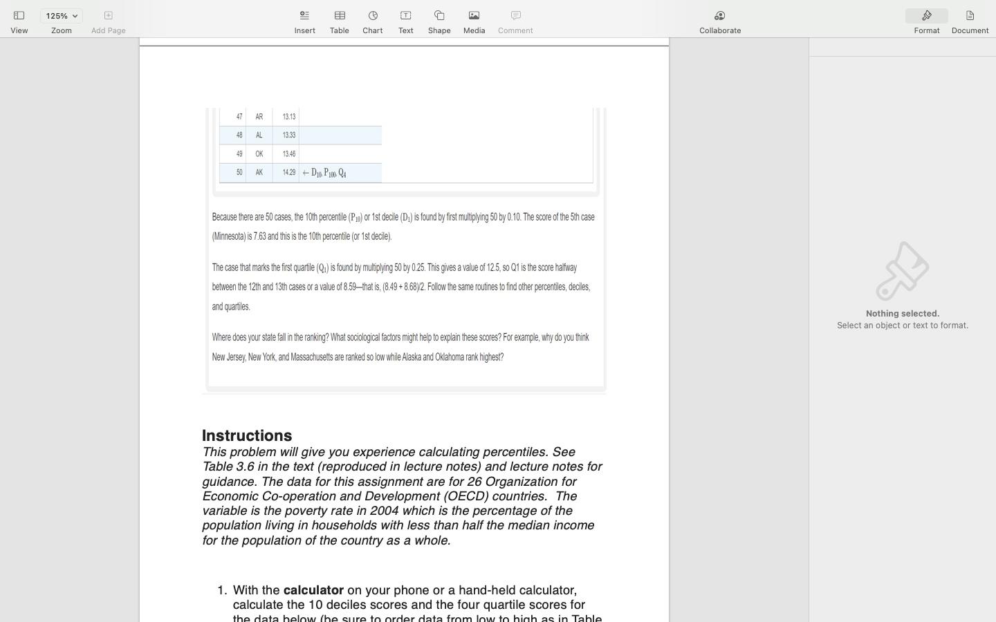 Deciles, Quartiles, and Percentiles for Divorce Rates | Chegg.com