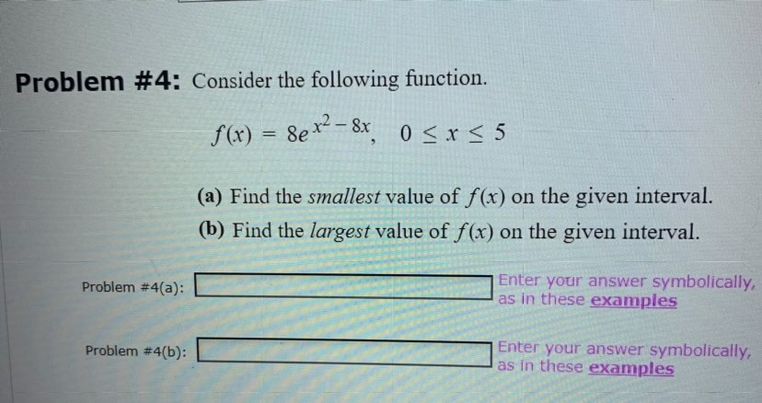 Solved Problem \#4: Consider The Following Function. | Chegg.com