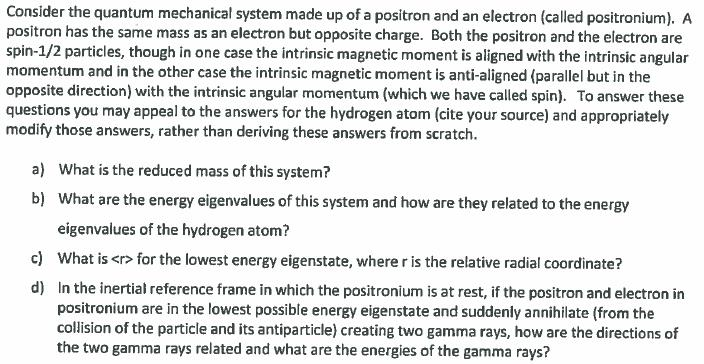 Solved Consider the quantum mechanical system made up of a | Chegg.com