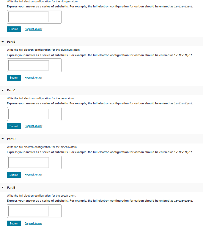 Solved Write the full electron configuration for the | Chegg.com