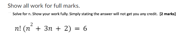 Solved Show all work for full marks. Solve for \\( | Chegg.com