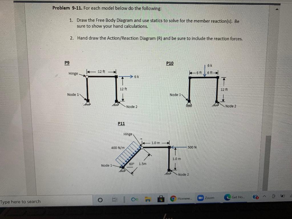 Solved Problem 9-11. For each model below do the following: | Chegg.com