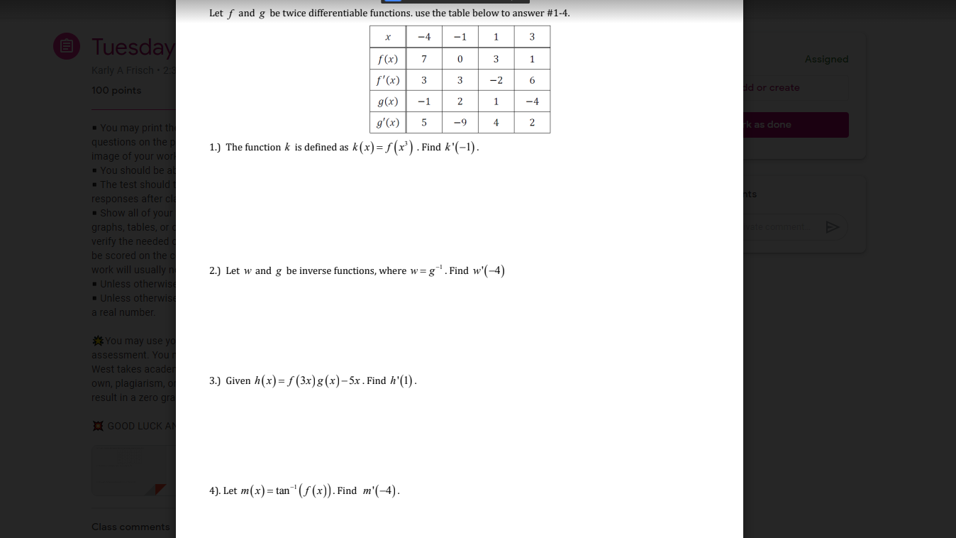 Solved Let F And G Be Twice Differentiable Functions Use Chegg Com
