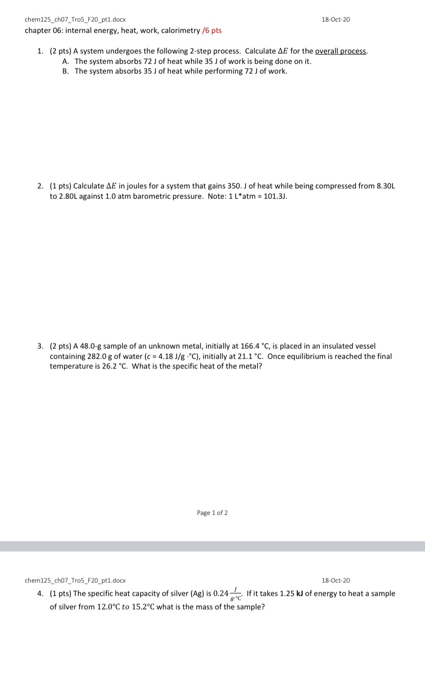 Solved 18 Oct Chem125 Ch07 Tro5 F Pt1 Docx Chapter 0 Chegg Com