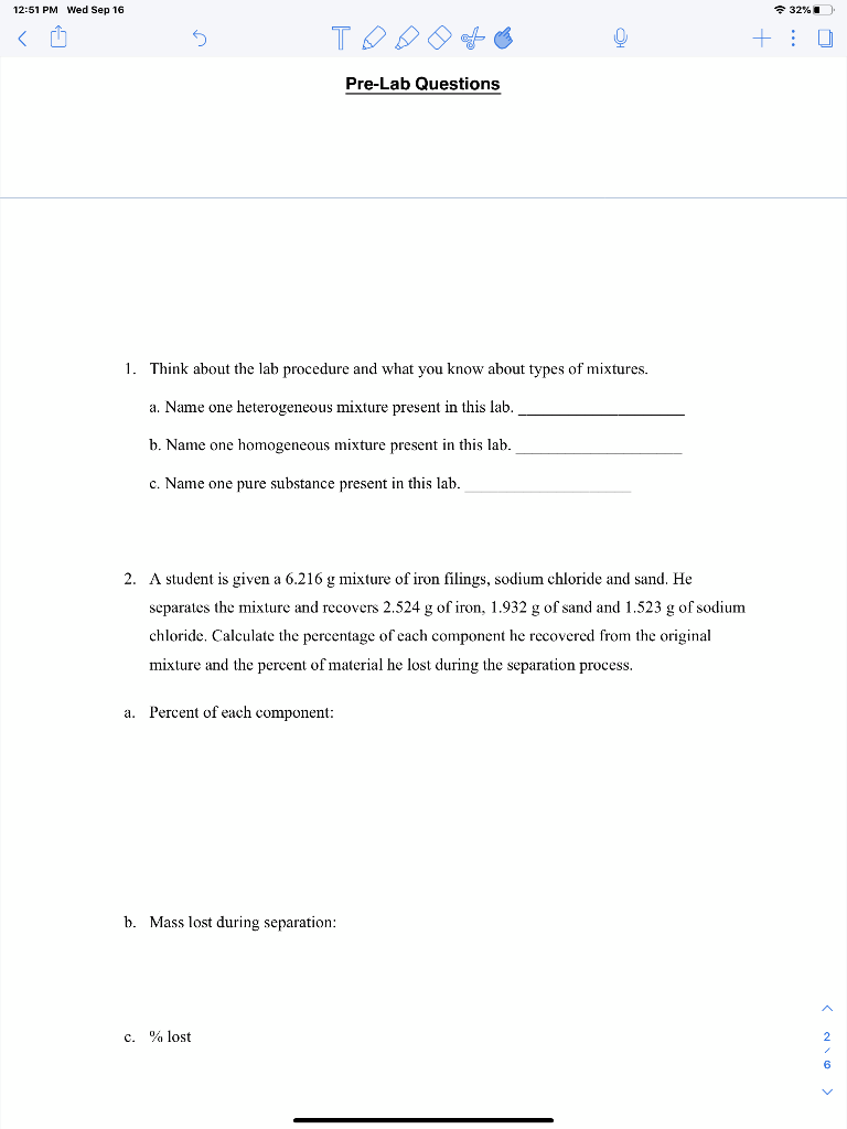 My Lab Questions Solved 12:51 PM Wed Sep 16 $32%