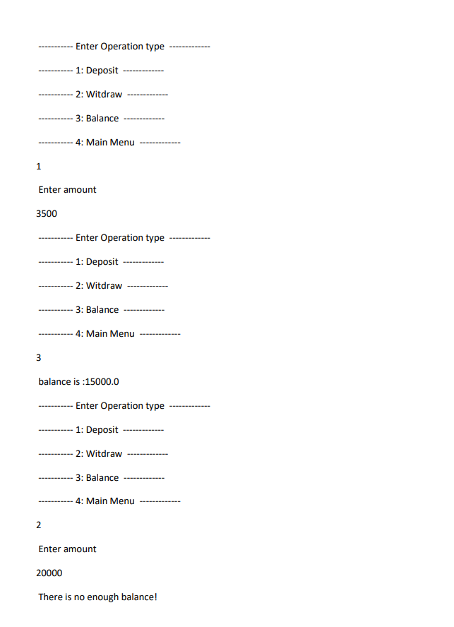 Solved Design an ATM project using java language this is the | Chegg.com