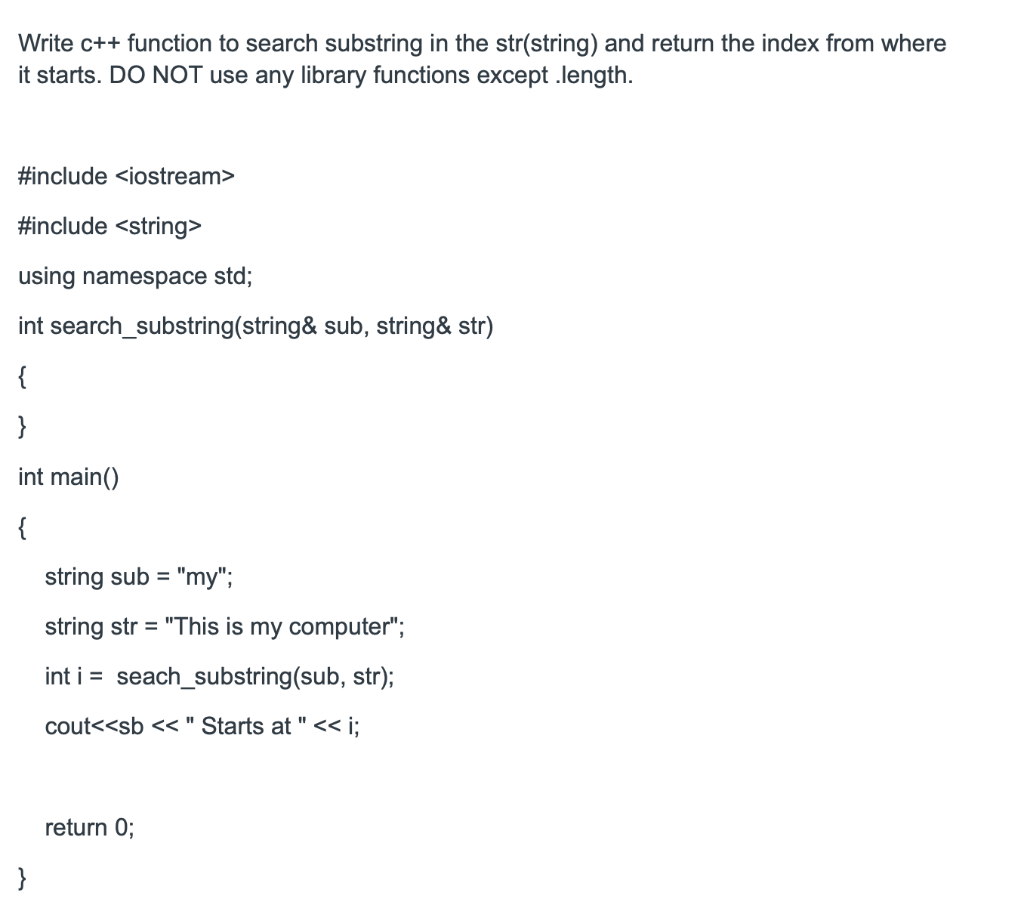 return index of substring c#