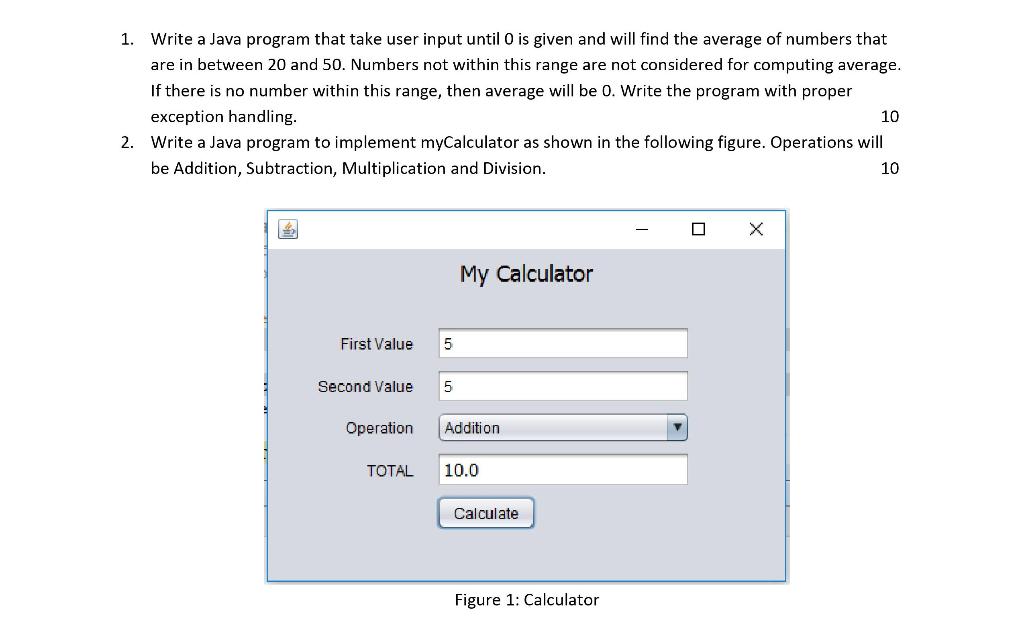Solved 1. Write a Java program that take user input until O | Chegg.com