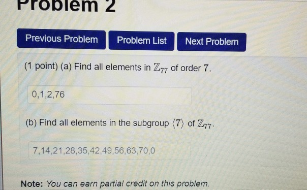 Solved Problem 2 Previous Problem Problem List Next Problem | Chegg.com