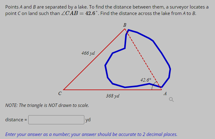 Solved Points A And B Are Separated By A Lake. To Find The | Chegg.com