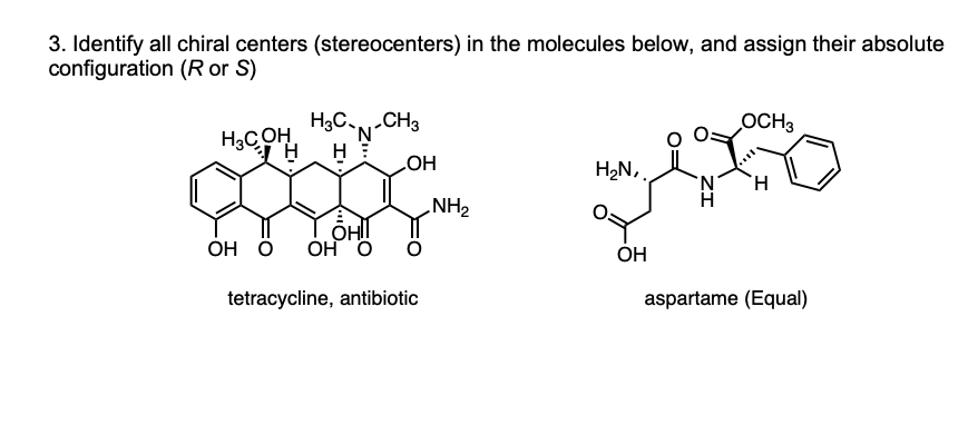 Solved 3. Identify all chiral centers (stereocenters) in the | Chegg.com