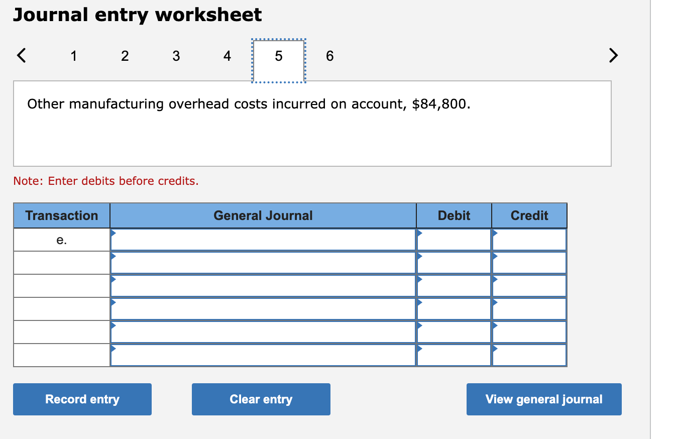 Solved Journal Entry Worksheet 6 Raw Materials Purchased On 3074