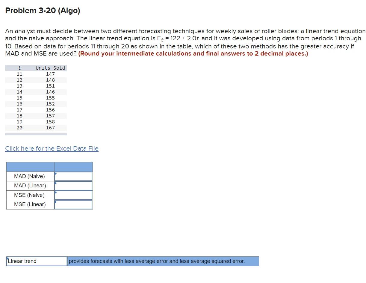 Solved An analyst must decide between two different | Chegg.com