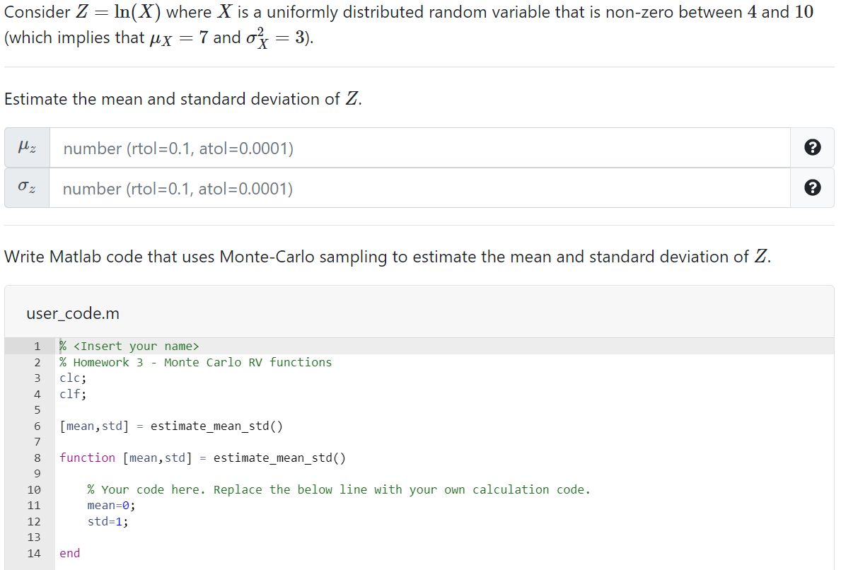 Consider z=ln(x) where x is a uniformly distributed | Chegg.com