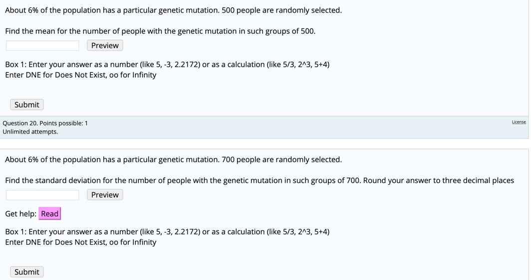 Solved About 6% of the population has a particular genetic | Chegg.com