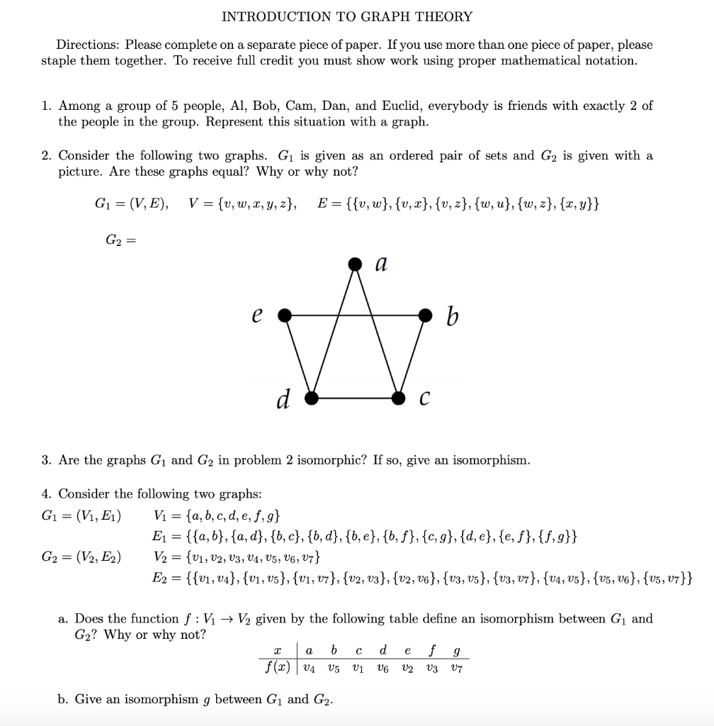 Solved Introduction To Graph Theory Stapie Tiens E Nese C Chegg Com