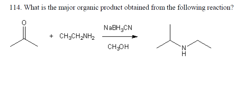 Solved 114. What is the major organic product obtained from | Chegg.com
