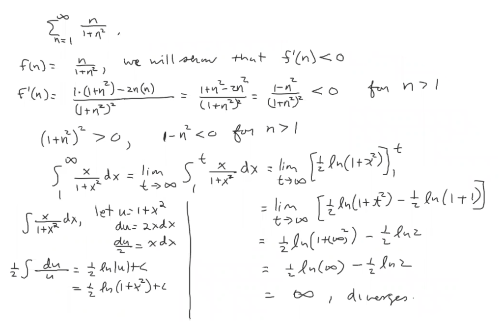 Solved Need help with calc 2 question . Check the series | Chegg.com