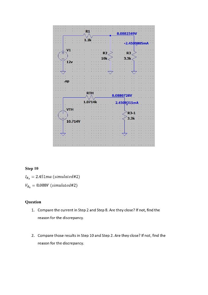 Solved Step I Step 2\[ \begin{array}{l} I_{R_{3}}=2.45 | Chegg.com