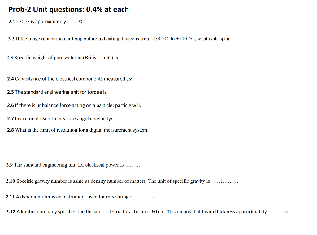 Solved 2.2 If the range of a particular temperature | Chegg.com