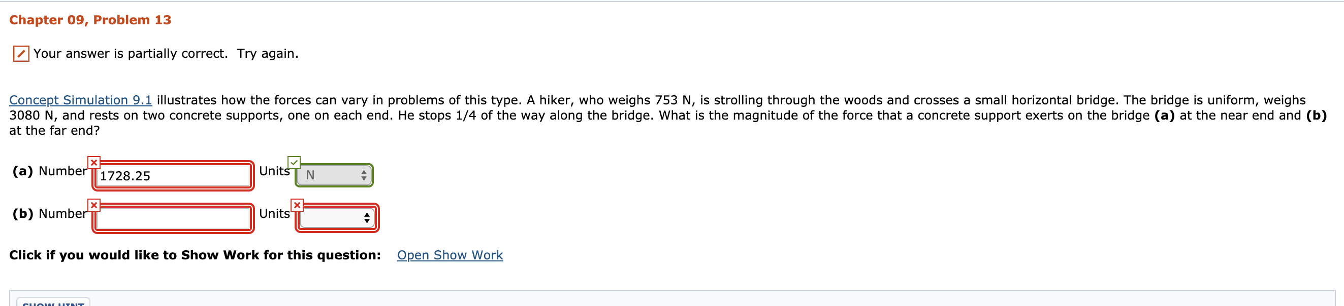 Solved Chapter 09, Problem 13 Your answer is partially | Chegg.com