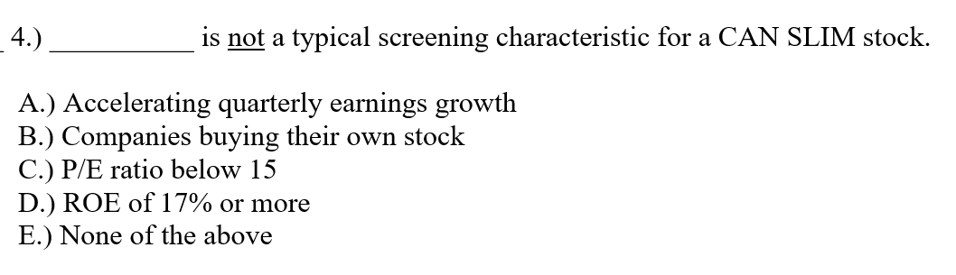 Solved 4 Is Not A Typical Screening Characteristic Fo Chegg Com