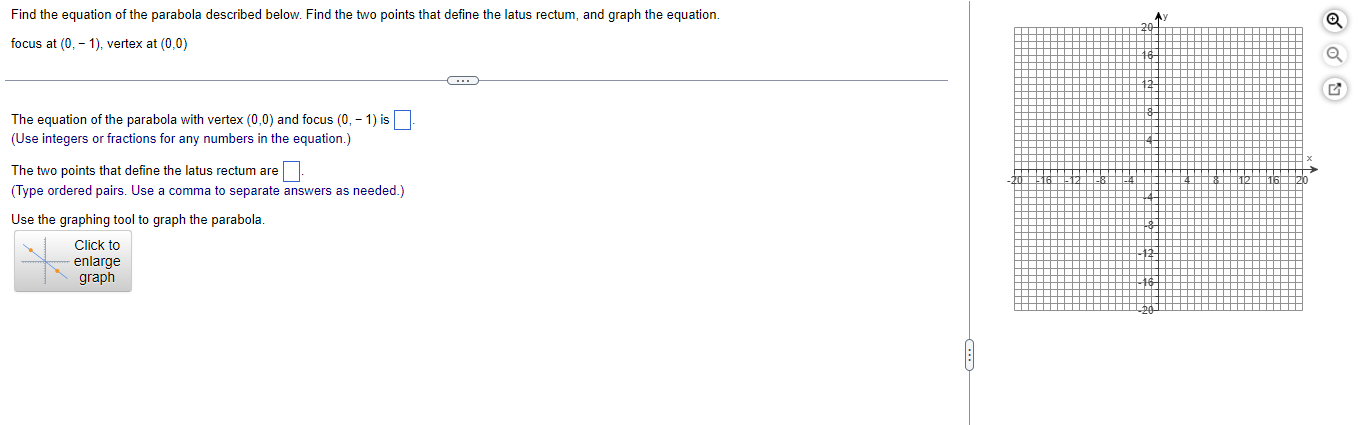 Solved Find the equation of the parabola described below. | Chegg.com