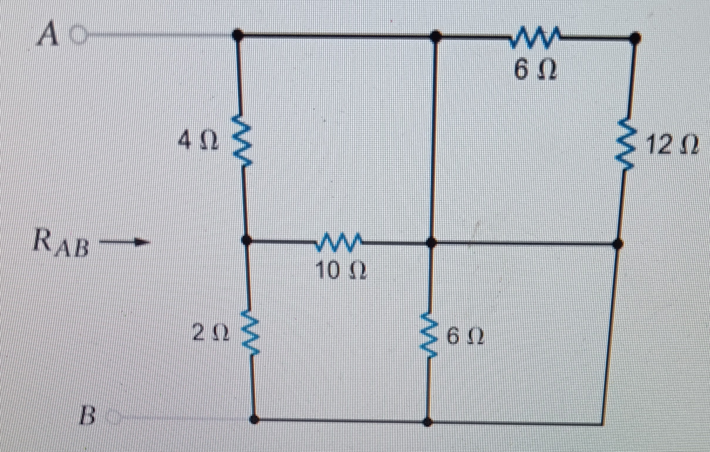 Solved Find The Equivalent Resistance Rab For The Circuit | Chegg.com