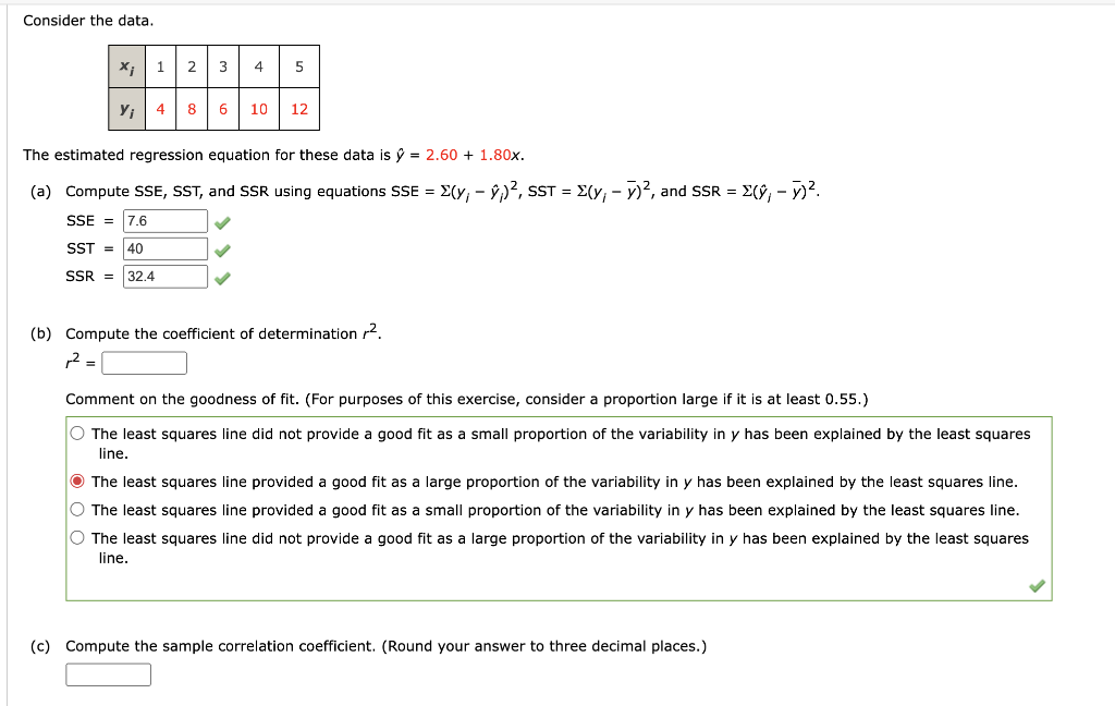 [Solved] Consider the data. The estimated regression equa