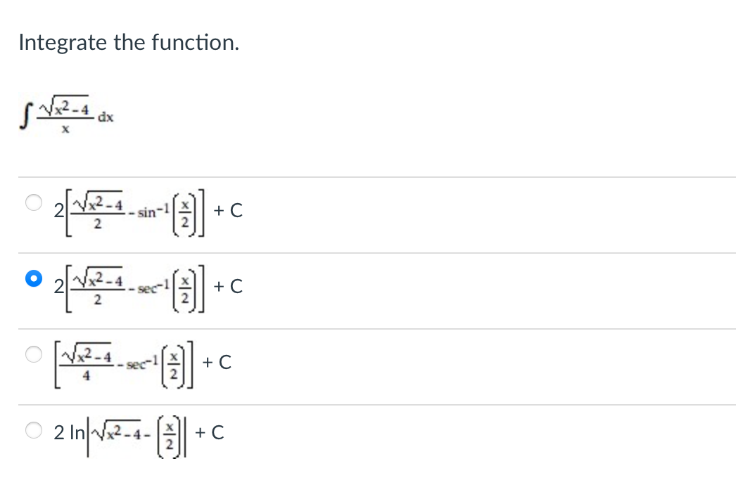 Solved Integrate the function. | Chegg.com