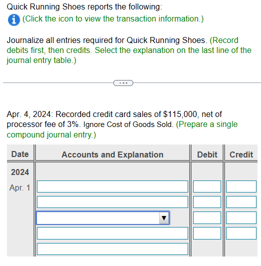 Solved 2024 Apr 1 Recorded North American Express Credit Chegg Com   Phpc4G9vt