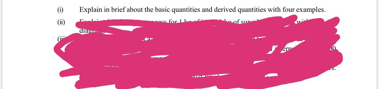 Solved Explain in brief about the basic quantities and | Chegg.com
